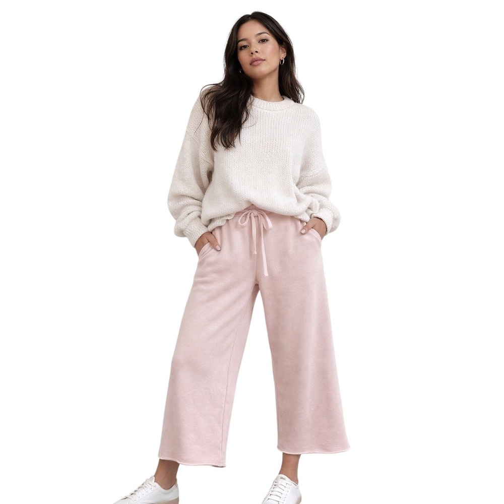 FRANK & EILEEN Catherine Triple Fleece Wide Leg Crop‎ Sweatpants XS